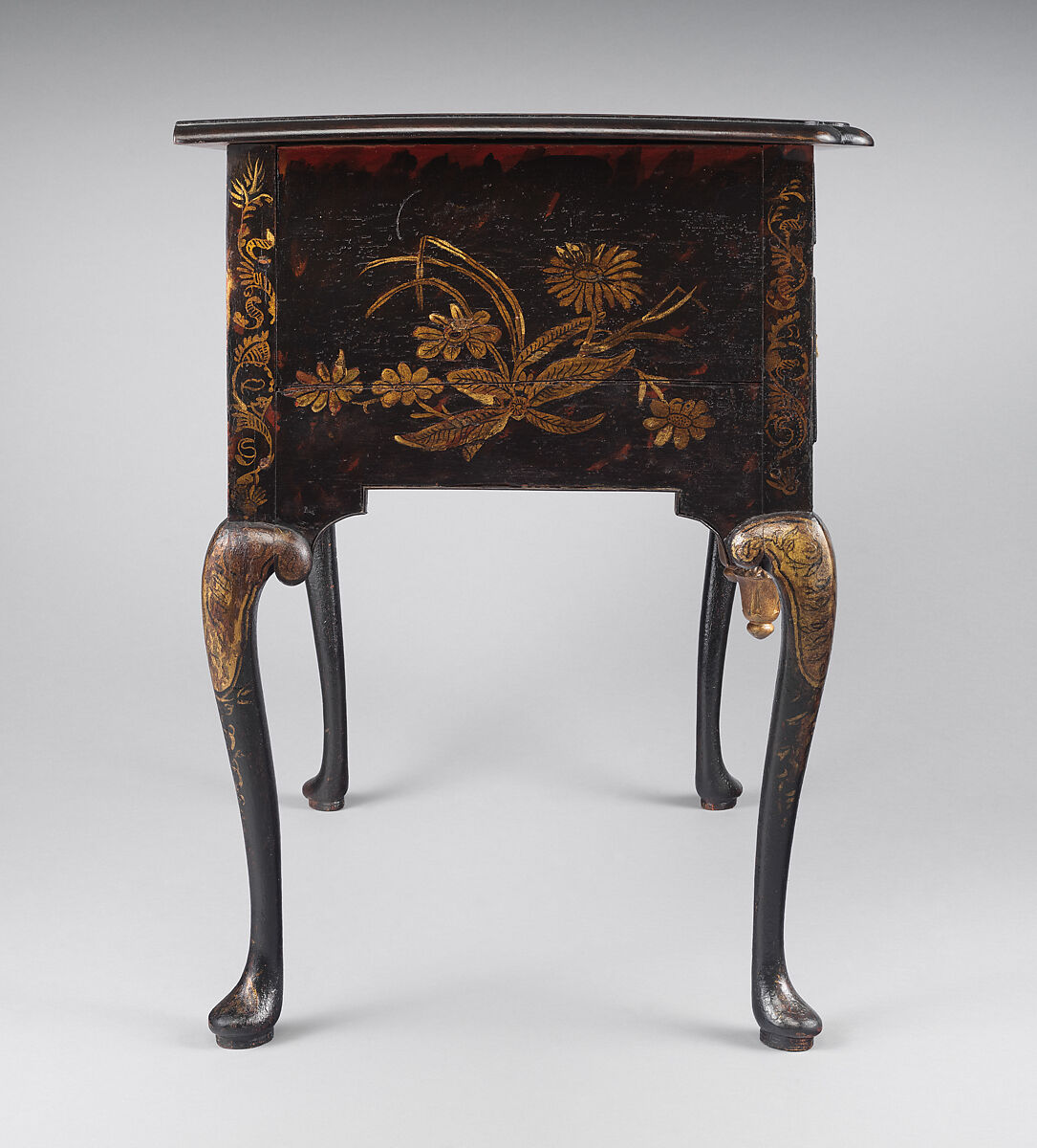 Dressing table, Japanned maple, japanned white pine, white pine, japanned birch; brass, American