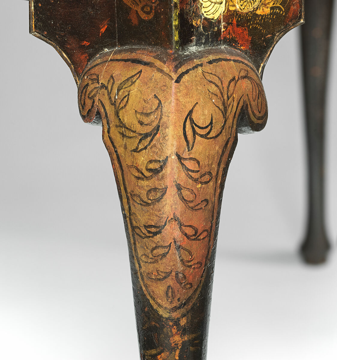 Dressing table, Japanned maple, japanned white pine, white pine, japanned birch; brass, American