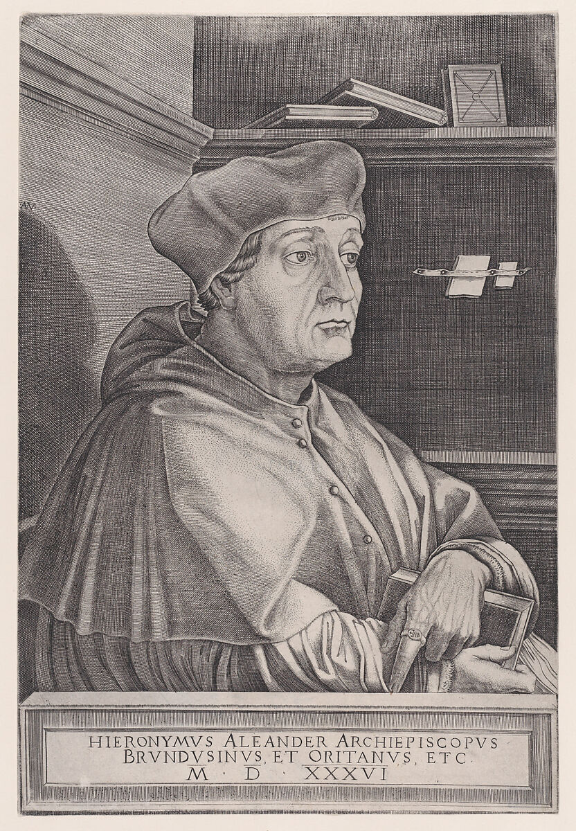 The Archbishop of Brindisi, Agostino Veneziano (Agostino dei Musi) (Italian, Venice ca. 1490–after 1536 Rome), Engraving 