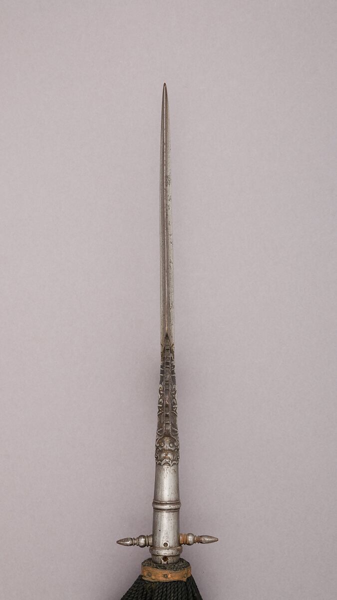 Partisan, Steel, wood, textile, metallic thread, gold, French