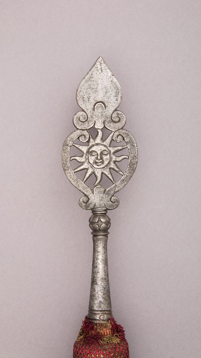 Spontoon, Steel, wood, textile, French