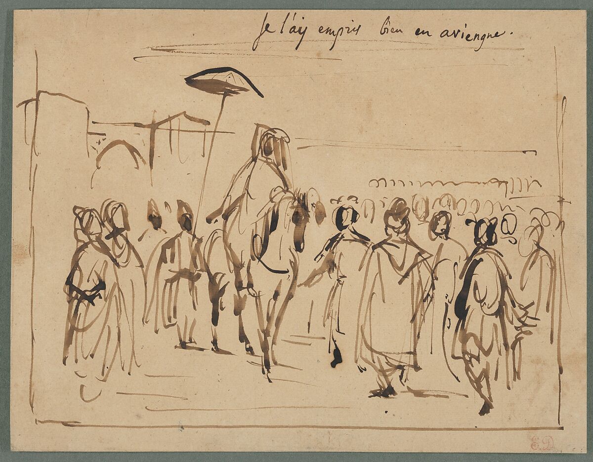 Eugène Delacroix Study For The Sultan Of Morocco And His