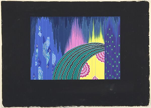 Curtain Design for "Gypsy Sweetheart," George White's Scandals, New York, 1928., Erté (Romain de Tirtoff) (French (born Russia), St. Petersburg 1892–1990 Paris), Gouache 