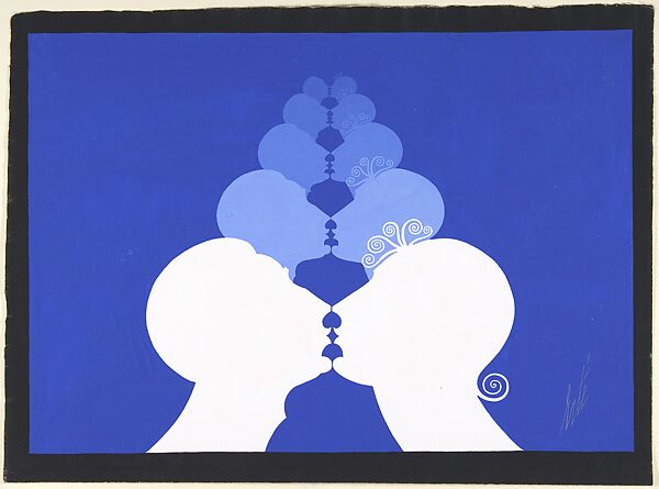 Curtain Design for "Kiss Me Again,' George White's Scandals, New York, 1928., Erté (Romain de Tirtoff) (French (born Russia), St. Petersburg 1892–1990 Paris), Gouache 
