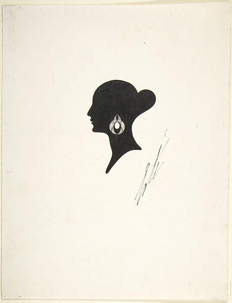 Design for earrings, 1921, Erté (Romain de Tirtoff) (French (born Russia), St. Petersburg 1892–1990 Paris), Pen and ink 