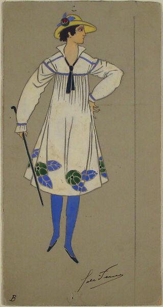 Costume Design, Georges de Feure (French, Paris 1868–1943 Paris), Tempera 