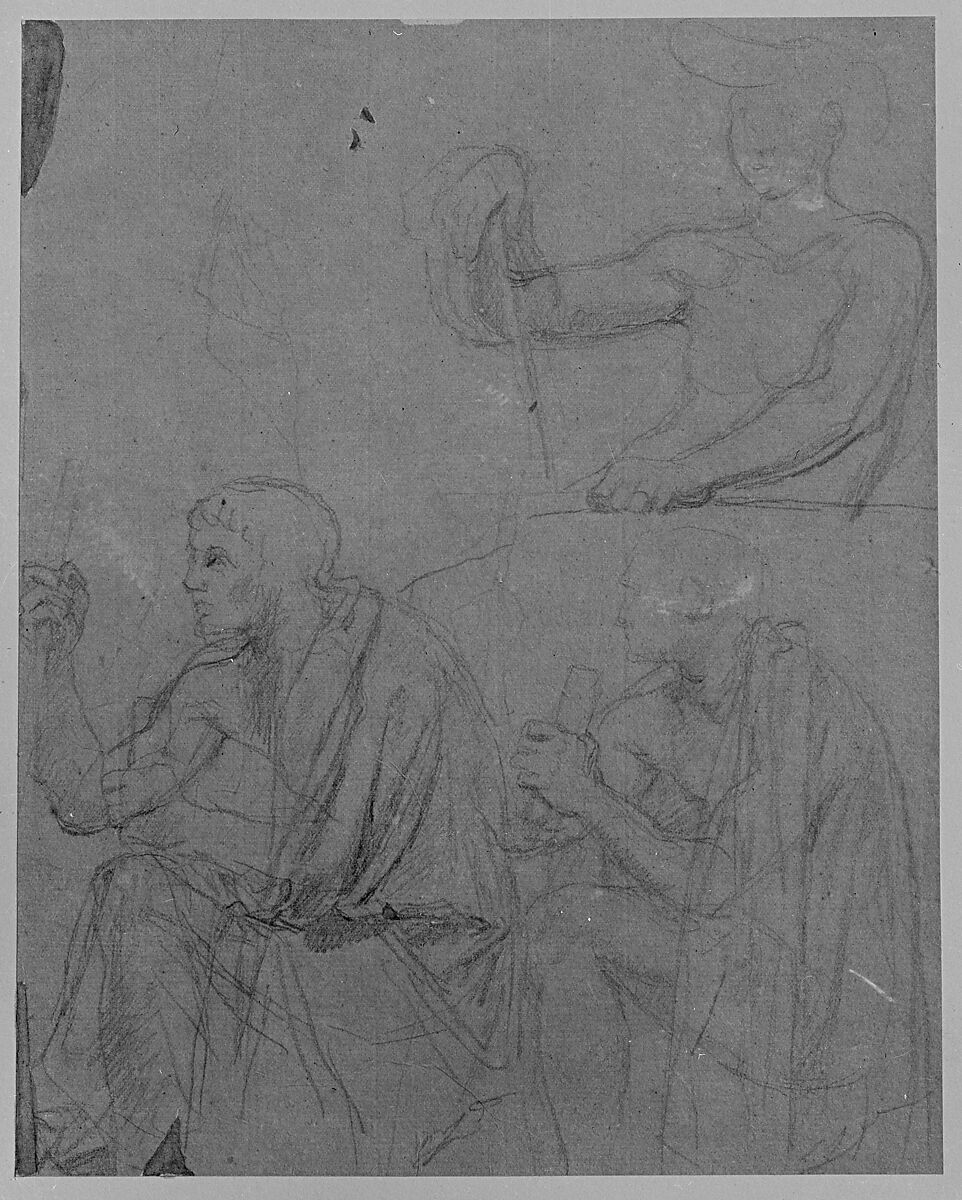 Study of Figures, Attributed to Jean Auguste Dominique Ingres (French, Montauban 1780–1867 Paris), Graphite
