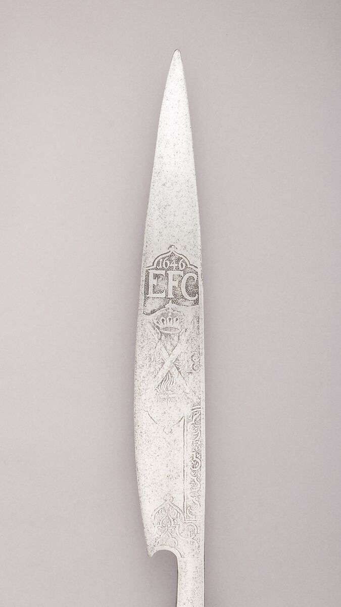 Staff Weapon, Steel, wood, textile, Austrian