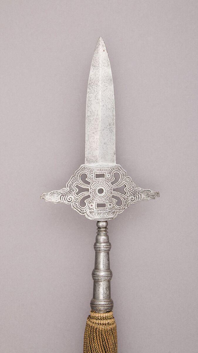 Partisan, Steel, wood, textile, metallic thread, German