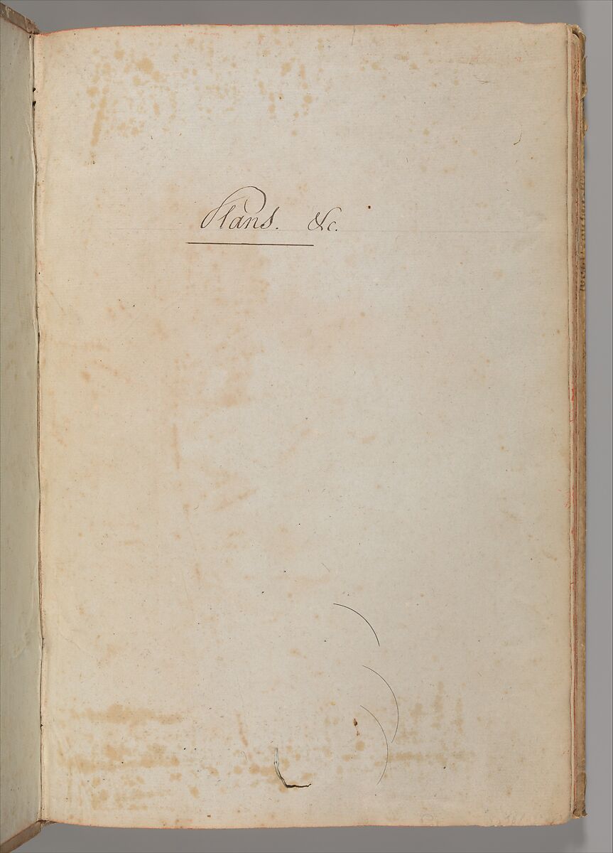 Scrapbook containing Drawings and Prints of Architecture, Interiors, Furniture and Other Objects, Attributed to André Marie Chatillon (French, Paris 1782–1859 Paris), Pen and black and gray ink, graphite, black chalk