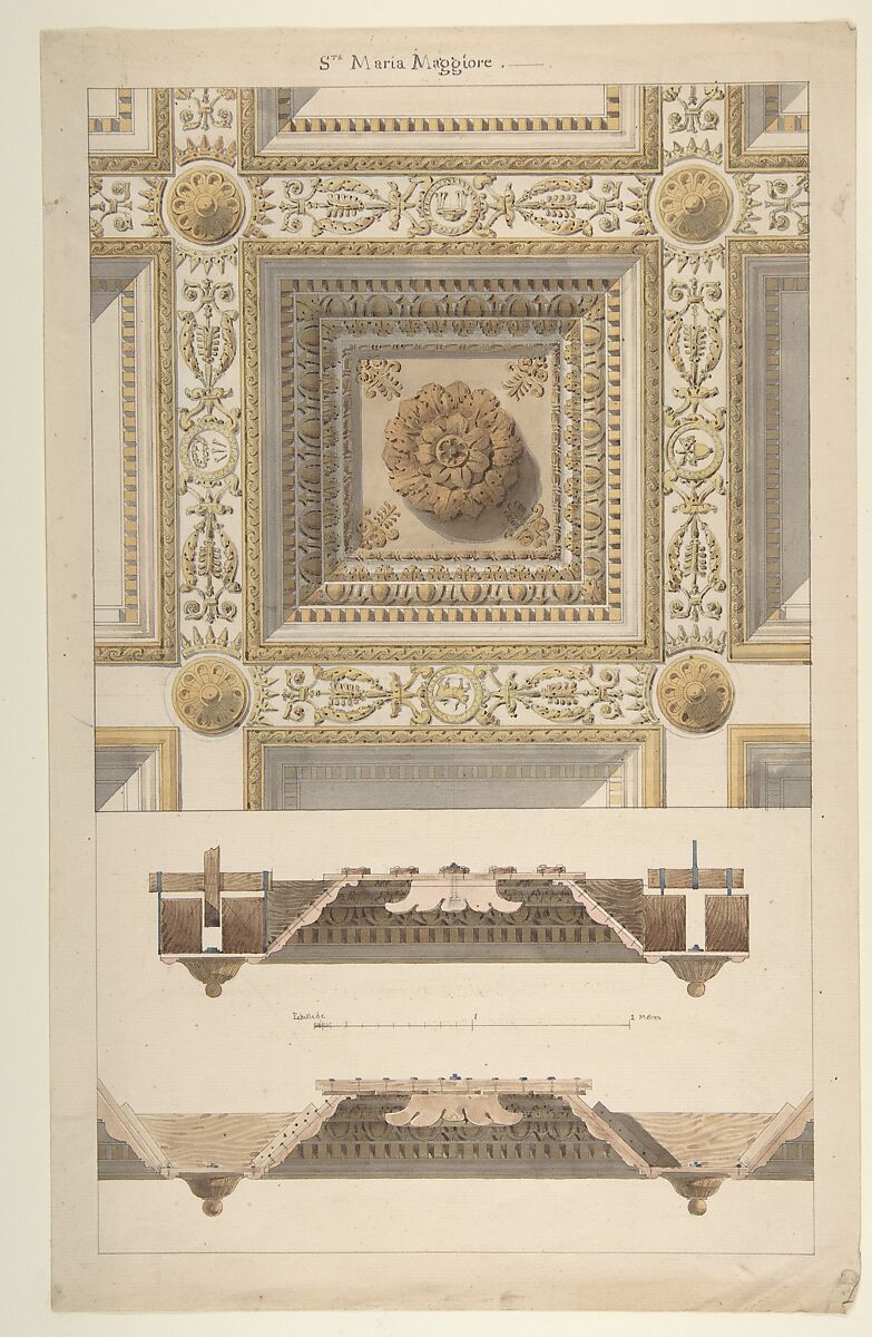 Three drawings from an Album Inscribed on the Cover "Naples, Herculaneum, Pompeii", Anonymous, French, 19th century