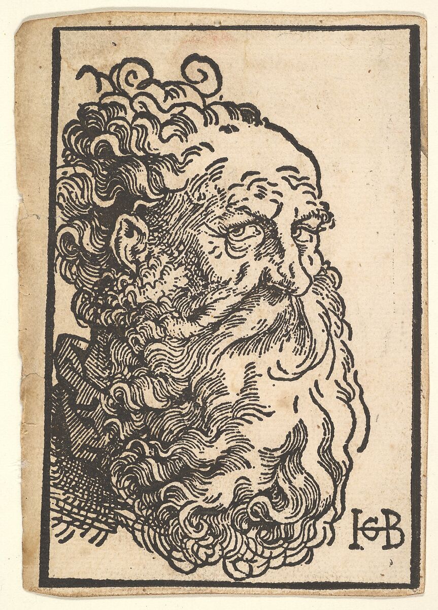 Head of a Bearded Man, Hans Baldung (called Hans Baldung Grien) (German, Schwäbisch Gmünd (?) 1484/85–1545 Strasbourg), Woodcut 