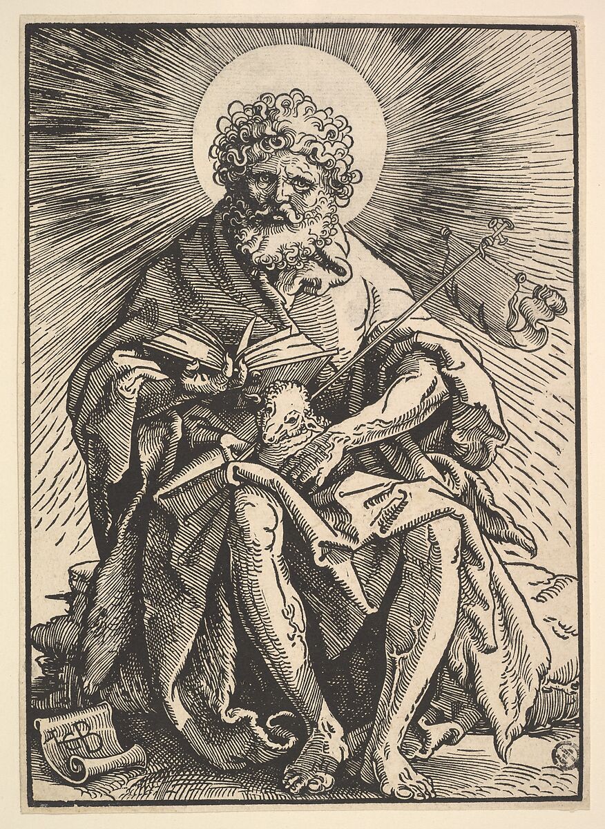 St. John the Baptist Holding the Lamb, Hans Baldung (called Hans Baldung Grien) (German, Schwäbisch Gmünd (?) 1484/85–1545 Strasbourg), Woodcut 
