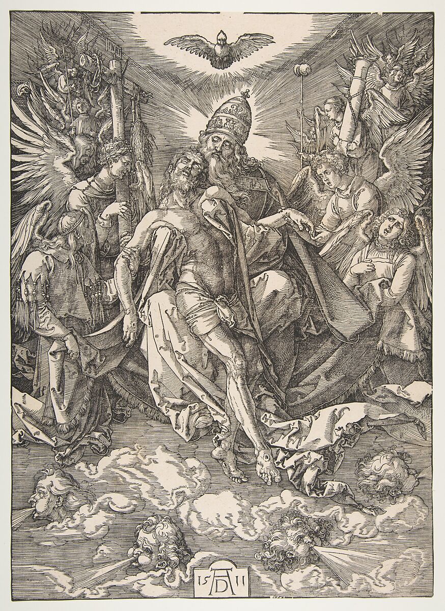 The Holy Trinity, Albrecht Dürer (German, Nuremberg 1471–1528 Nuremberg), Woodcut 