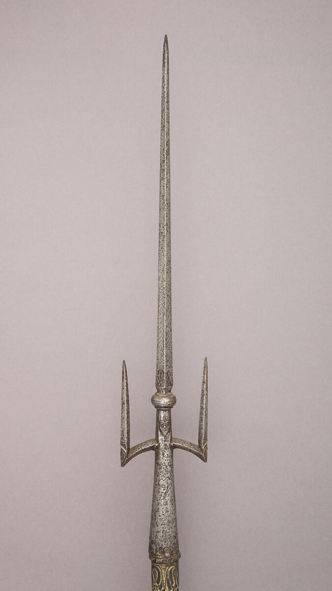 Military Fork, Steel, wood, silver, French