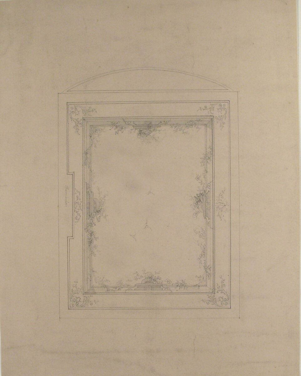 Designs for Ceiling, Charles Monblond (French, 19th century), Graphite