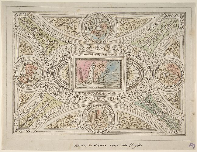 Design for a Ceiling with Decoration Related to Virgil's Sixth Canto