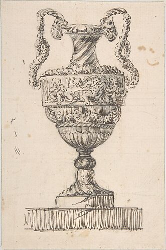 Design for a Vase (recto); Sketch of Small Vase (verso)