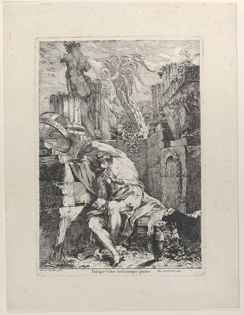 The Righteous Man, Giovanni David (Italian, Cabella Ligure 1749–1790 Genoa), Etching 
