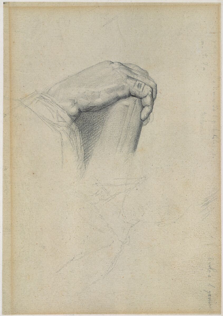 The Hand of Poussin, after Ingres, Georges Seurat (French, Paris 1859–1891 Paris), Graphite