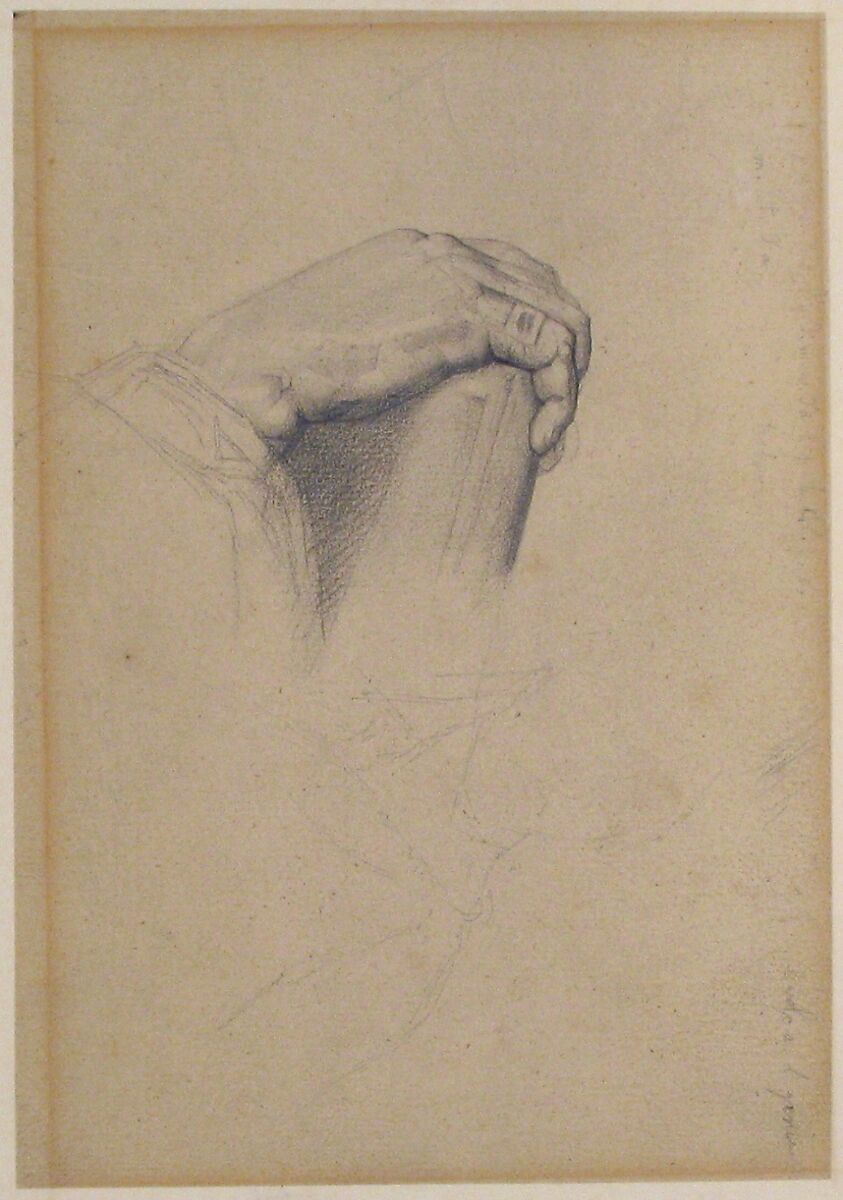 The Hand of Poussin, after Ingres, Georges Seurat (French, Paris 1859–1891 Paris), Graphite