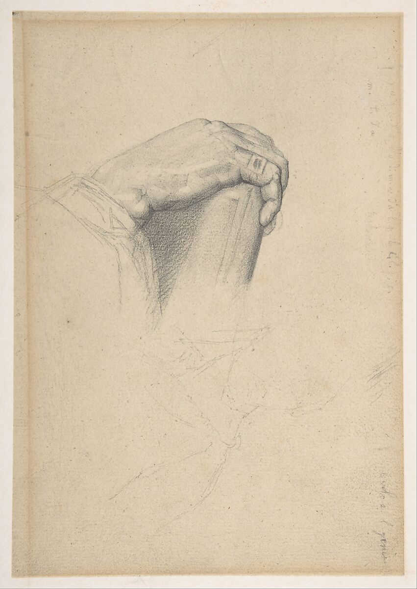 The Hand of Poussin, after Ingres, Georges Seurat  French, Graphite