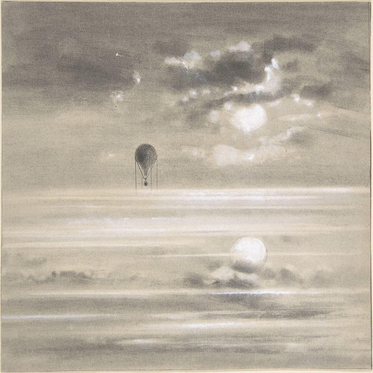 Drawing for an Illustration in "Voyages du Flandre", Albert-Charles Tissandier (French, Anglure, 1839–1906), Graphite and brush and wash 