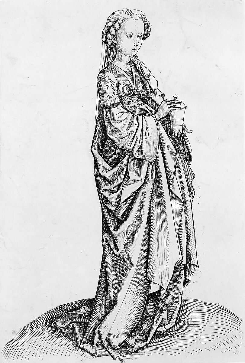 Mary Magdalen, Master i.e. (German, active 1480–1500), Engraving