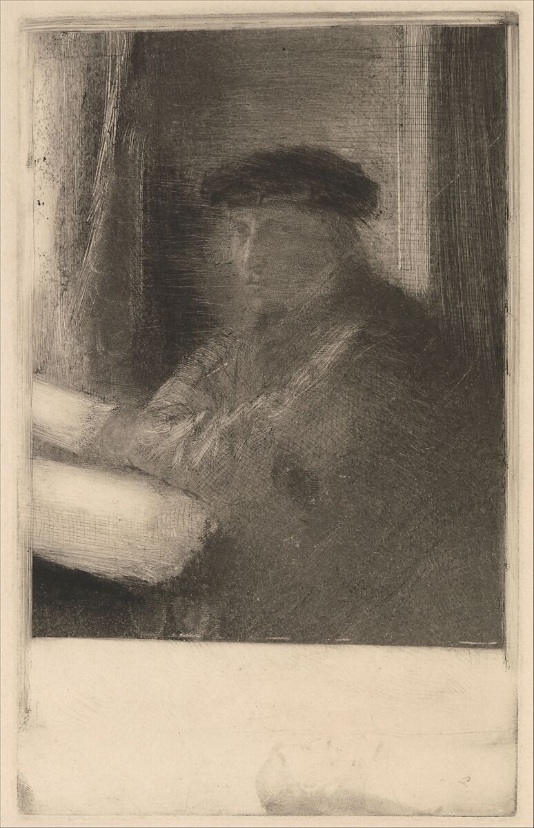 The Engraver Joseph Tourny, Edgar Degas (French, Paris 1834–1917 Paris), Etching on laid paper; third printing with surface tone