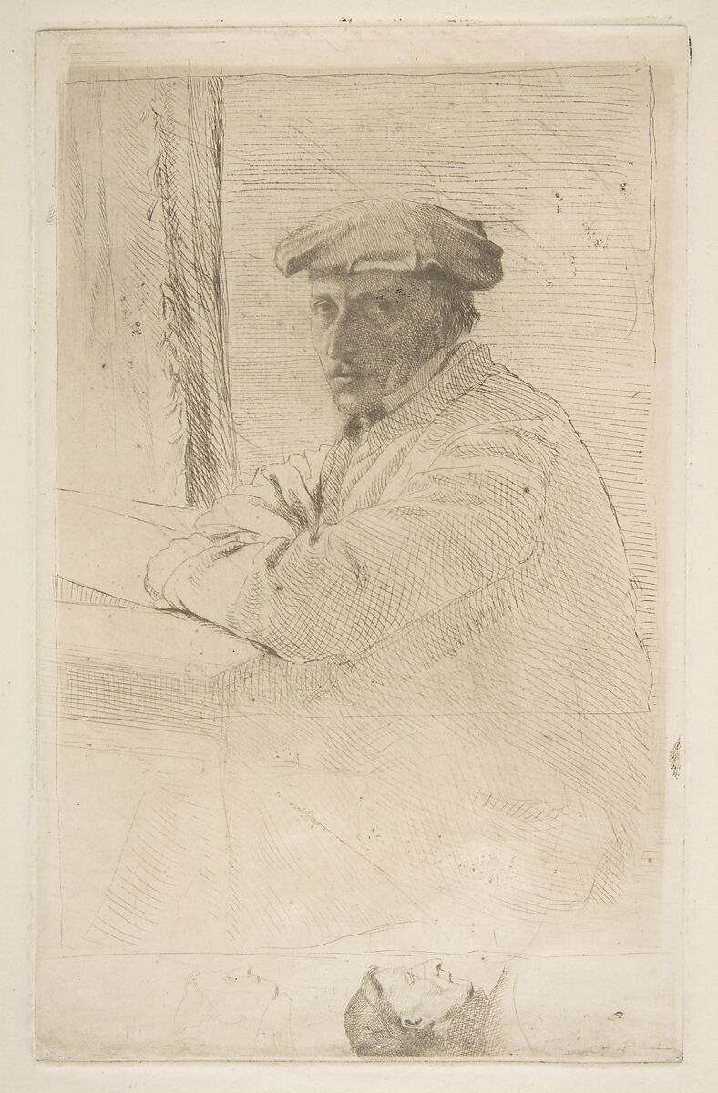 The Engraver Joseph Tourny, Edgar Degas (French, Paris 1834–1917 Paris), Etching (only state); fourth printing on laid paper (with corrosion partly cleaned and additional scratches) 