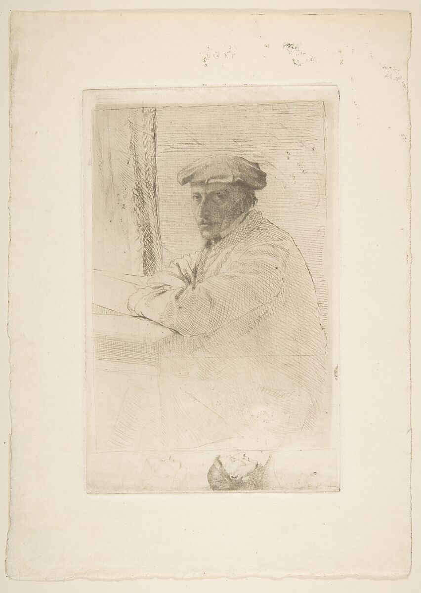 The Engraver Joseph Tourny, Edgar Degas (French, Paris 1834–1917 Paris), Etching (only state); fourth printing on laid paper (with corrosion partly cleaned and additional scratches)