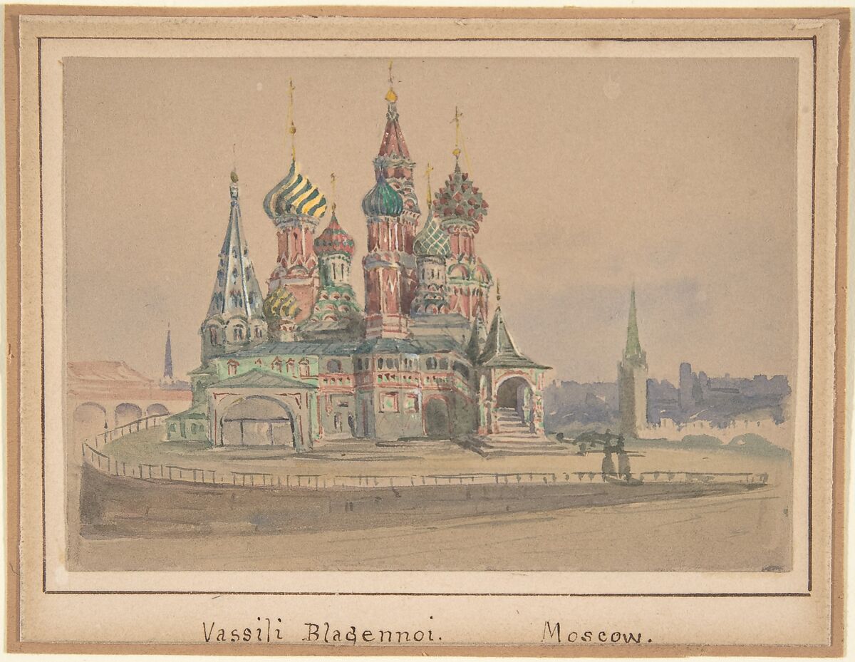 Vassili Blagennoi, Moscow, Anonymous, Russian, 19th century, Watercolor 