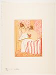 The Coiffure, after Mary Cassatt, Engraved by Janet Lee Kadesky Ruttenberg, Drypoint and soft-ground etching, printed in color, on heavy ivory wove paper