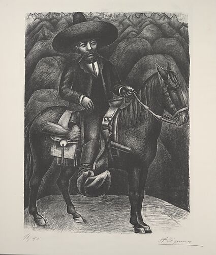 Emilio Zapata on horseback
