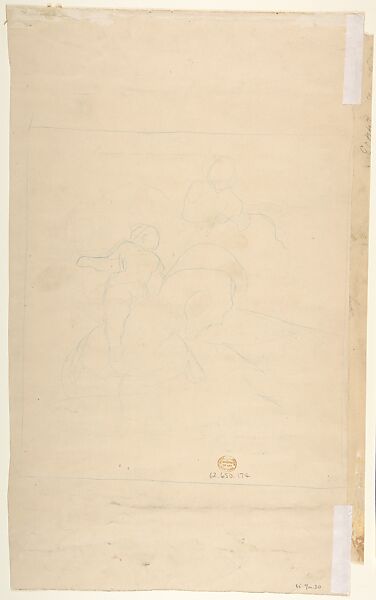 Rue Lafuite (Ambroise Vollard's Gallery on the rue Lafitte), Adolphe-Léon Willette (French, Châlons-sur-Marne 1857–1926 Paris), Pen and ink, blue pencil, and watercolor on heavy wove paper