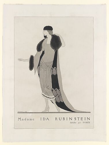 Madame Ida Rubenstein, Habillée par Worth