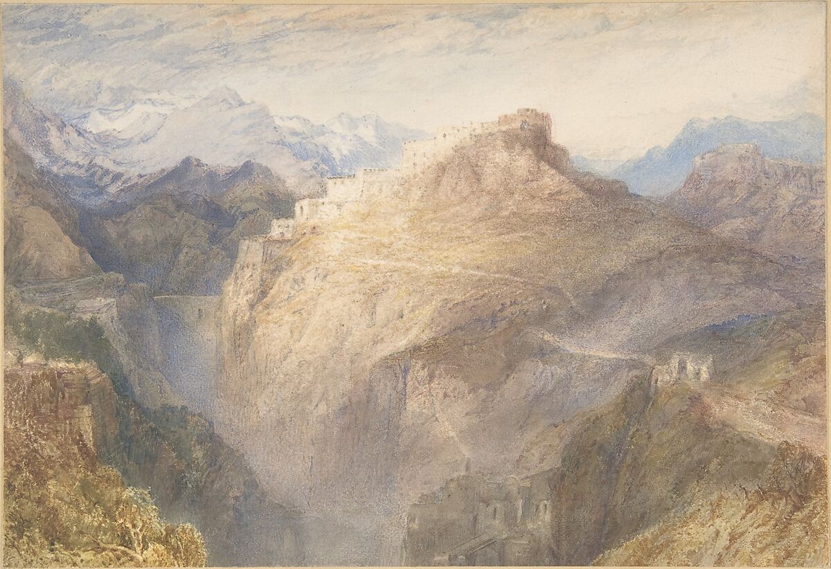 The Fort of L'Esseillon, Val de la Maurienne, France, Joseph Mallord William Turner (British, London 1775–1851 London), Watercolor 