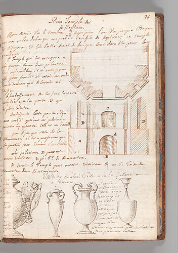 Notebook with Views of the Excavations at Herculaneum and of Other Italian Cities