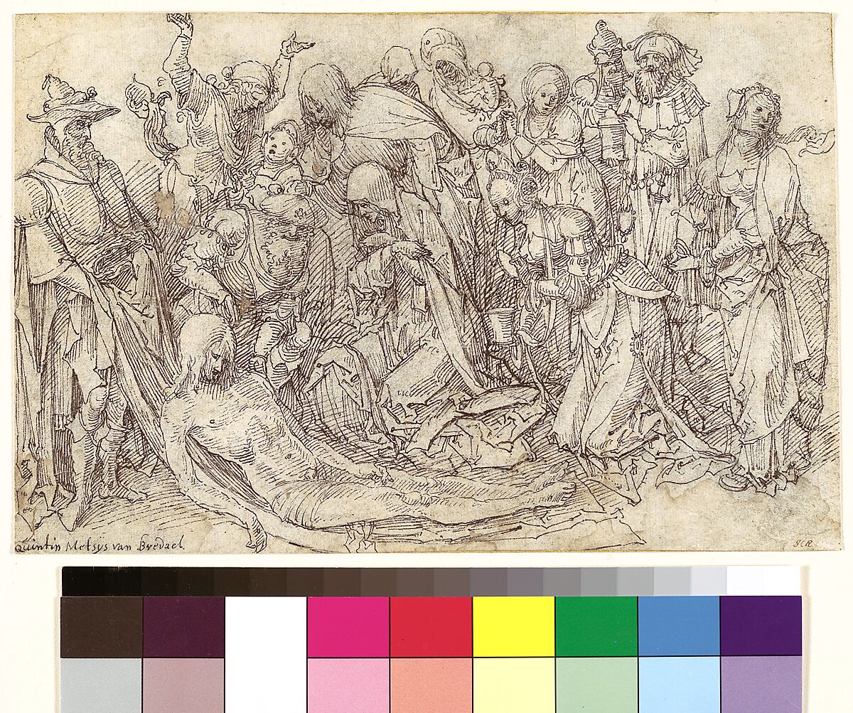 The Lamentation, Circle of Jan de Beer (Netherlandish, Antwerp ca. 1475–1528 Antwerp), Pen and black ink, over black chalk