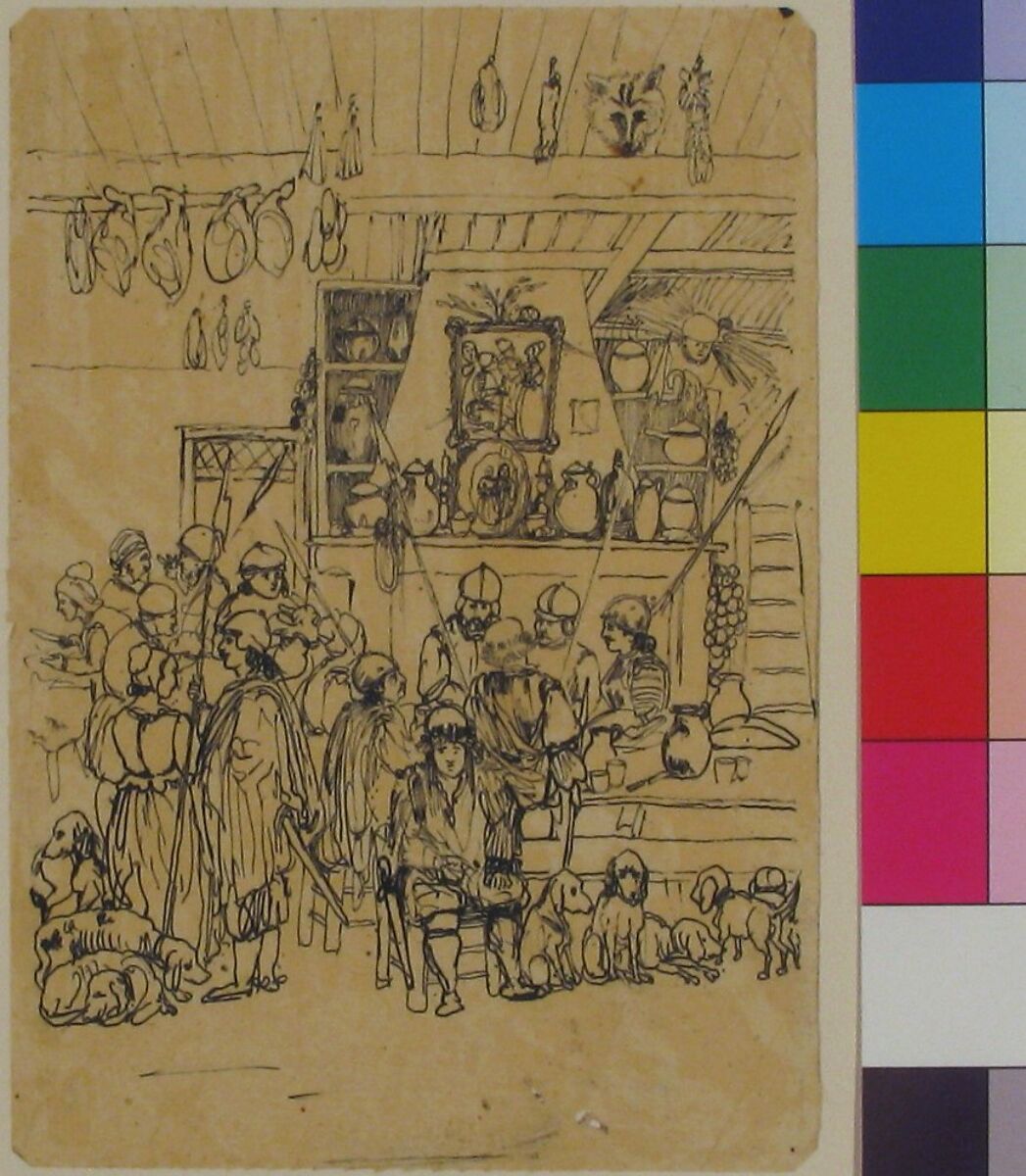 Departure for the Hunt, Rodolphe Bresdin (French, Montrelais 1822–1885 Sèvres), Pen and black ink