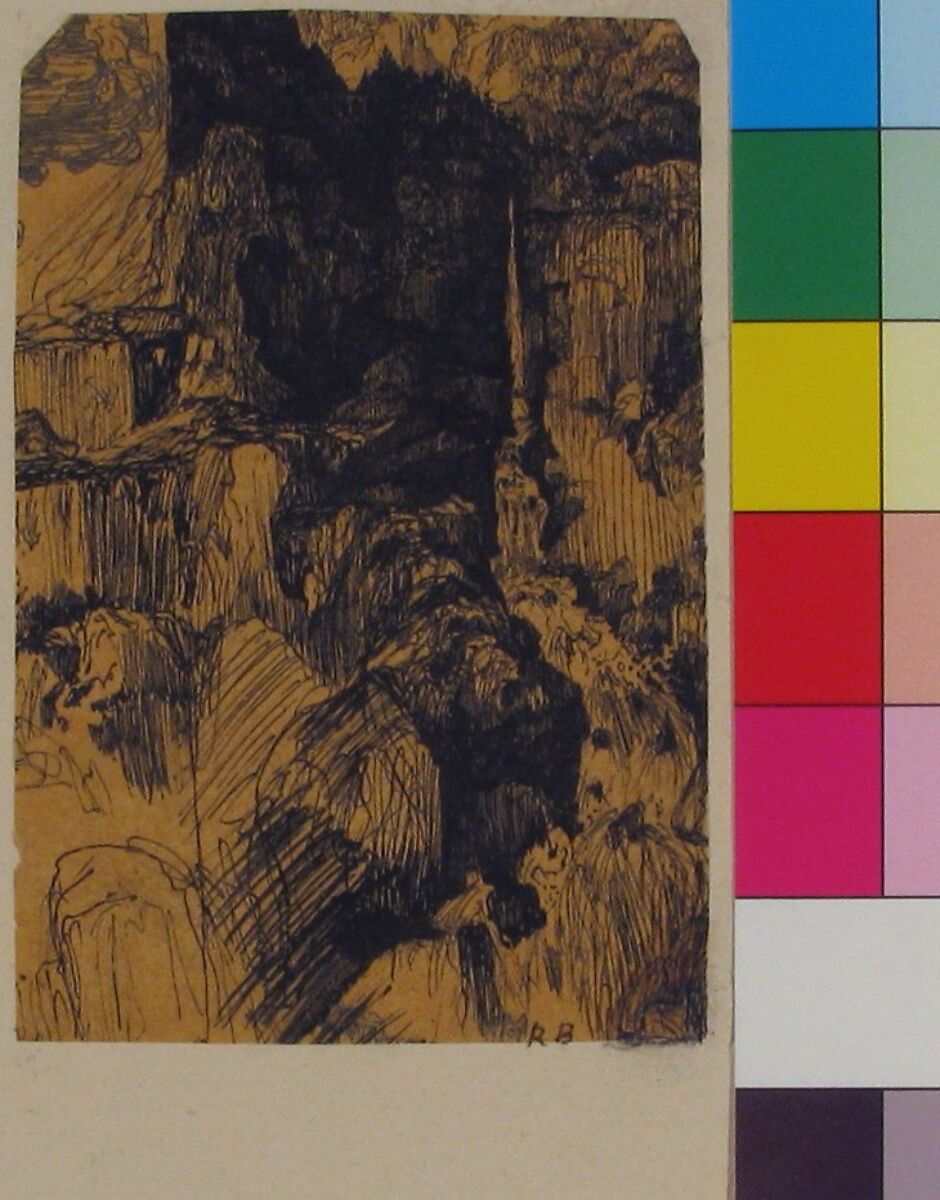 The Crevasse, Rodolphe Bresdin (French, Montrelais 1822–1885 Sèvres), Pen and black ink