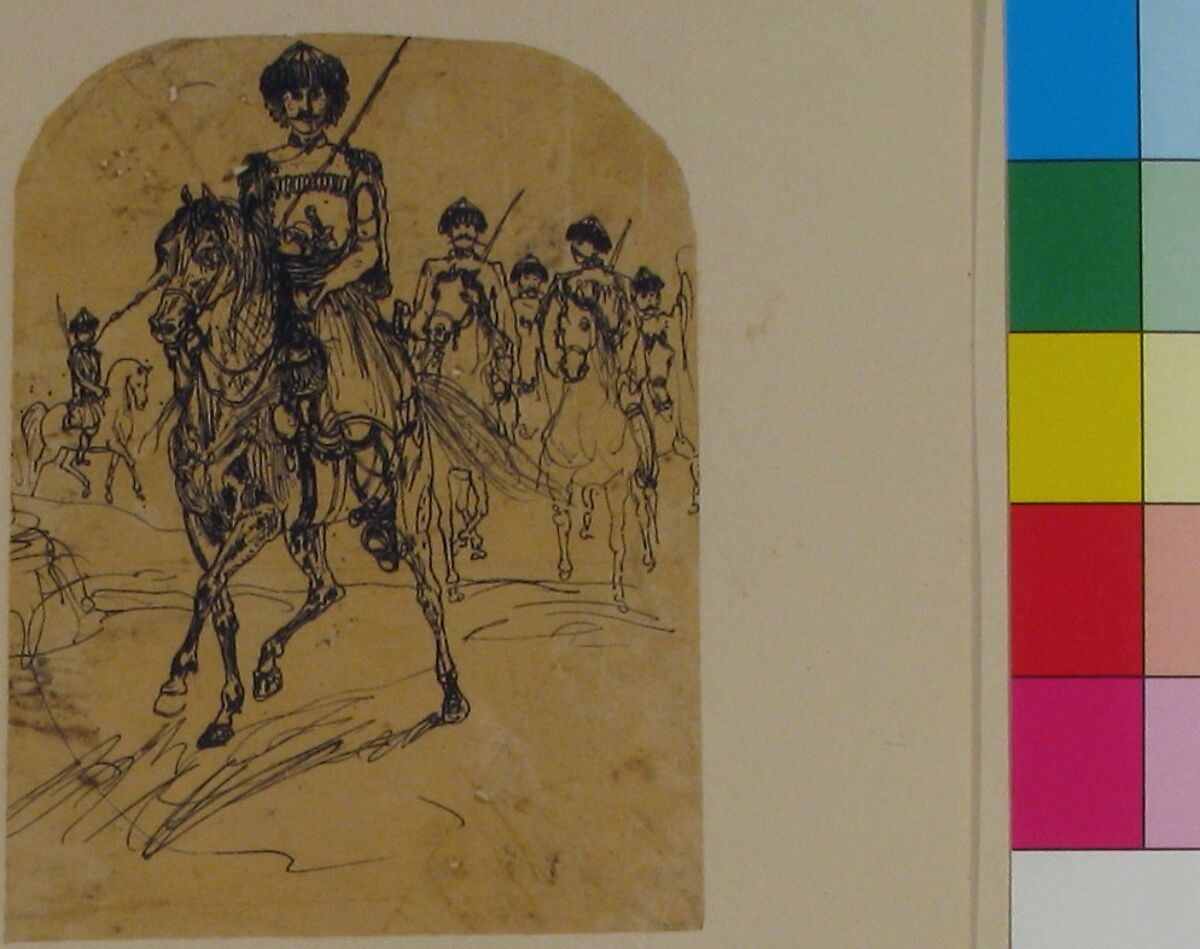 Muscovite Rider, Rodolphe Bresdin (French, Montrelais 1822–1885 Sèvres), Pen and black ink