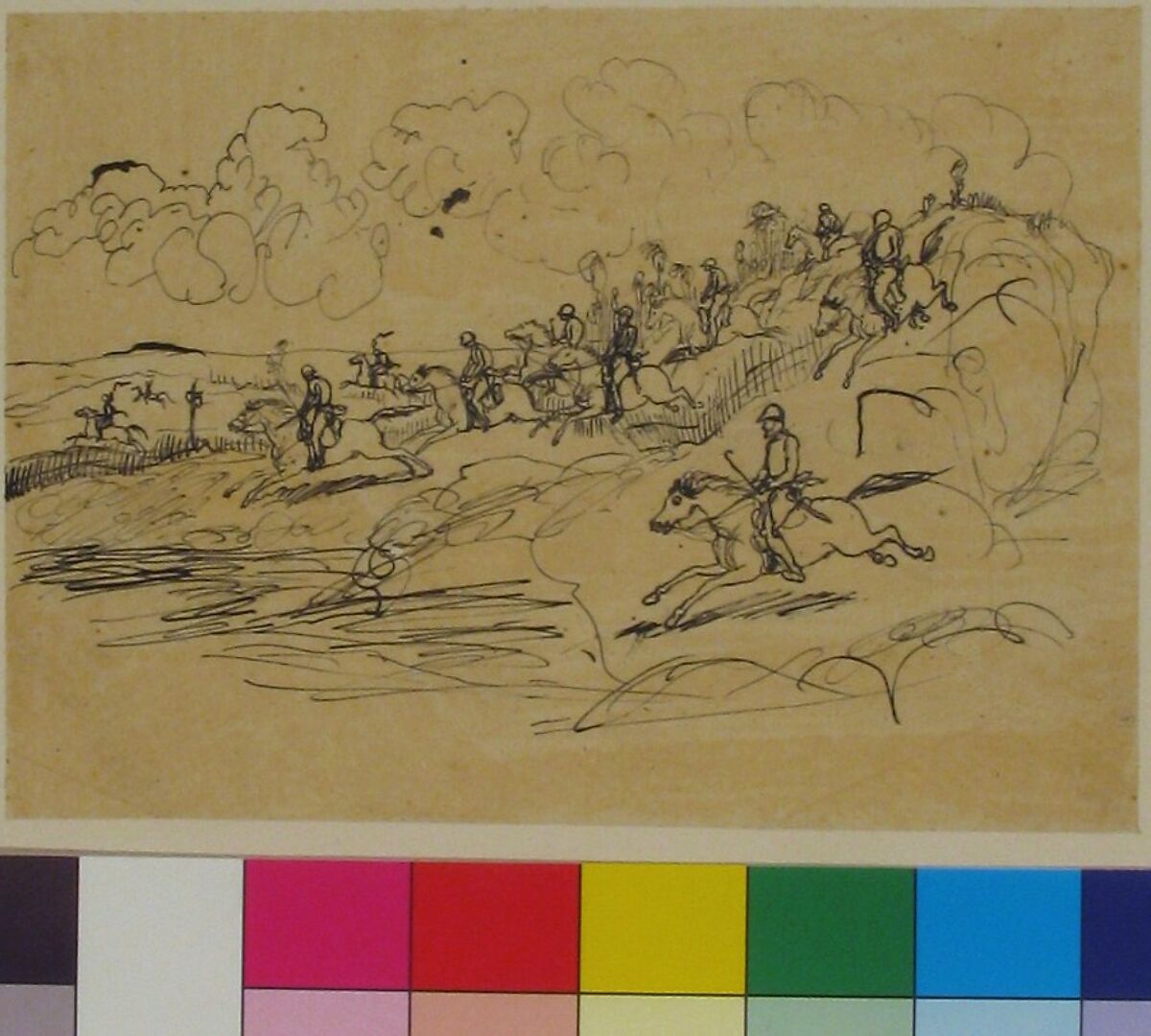 The Hunt, Rodolphe Bresdin (French, Montrelais 1822–1885 Sèvres), Pen and black ink
