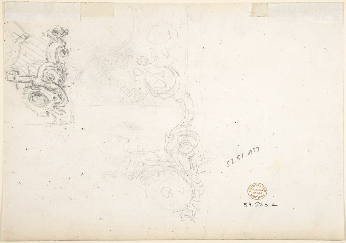 Sketch of a Draper's or Upholsterer's Shop, Gustave Doré (French, Strasbourg 1832–1883 Paris), Graphite