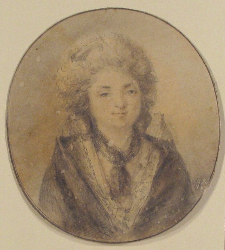 Bust of a Woman, Anonymous, French, 18th century, Graphite