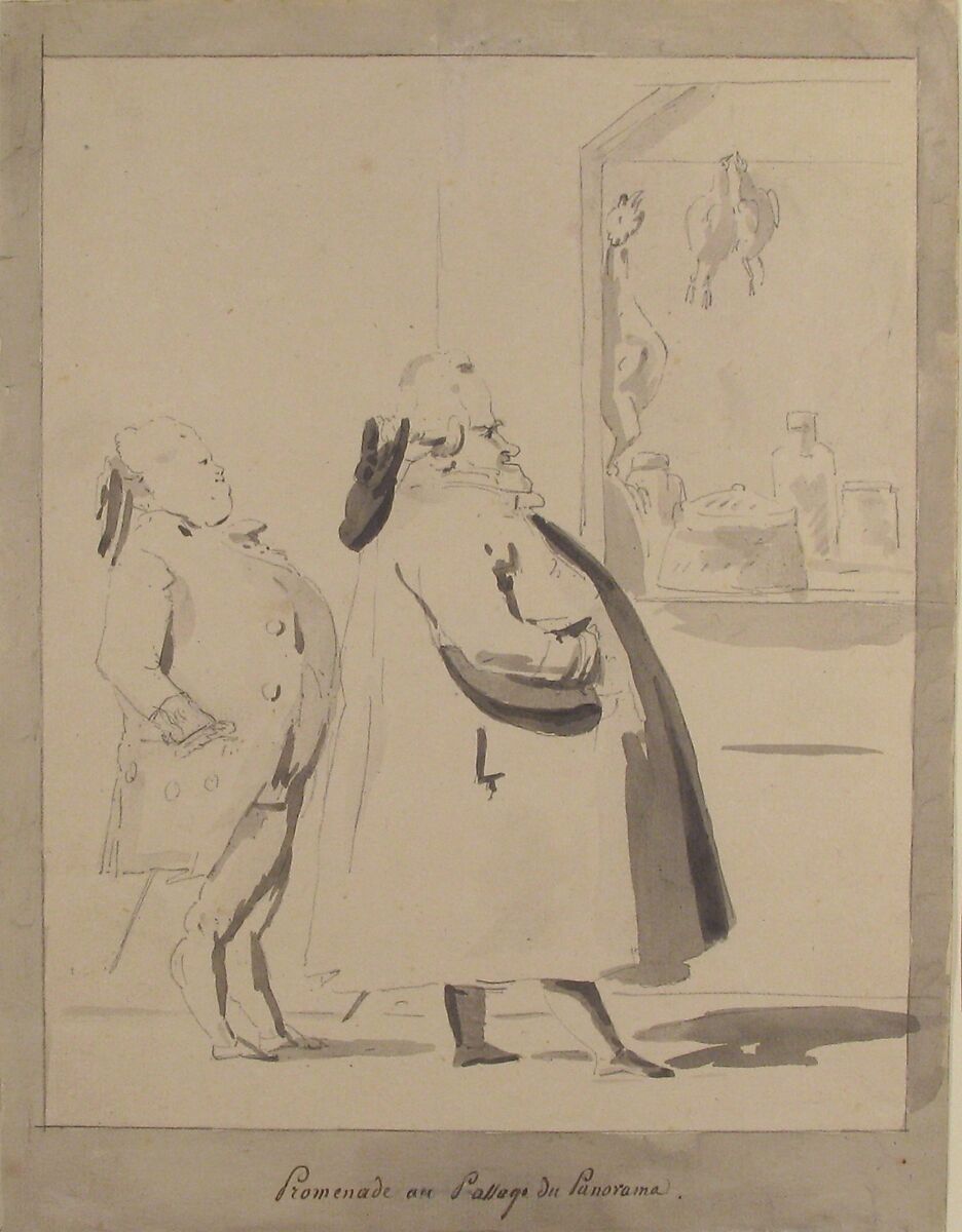 Caricature, Anonymous, French, 18th century, Graphite, brush and wash