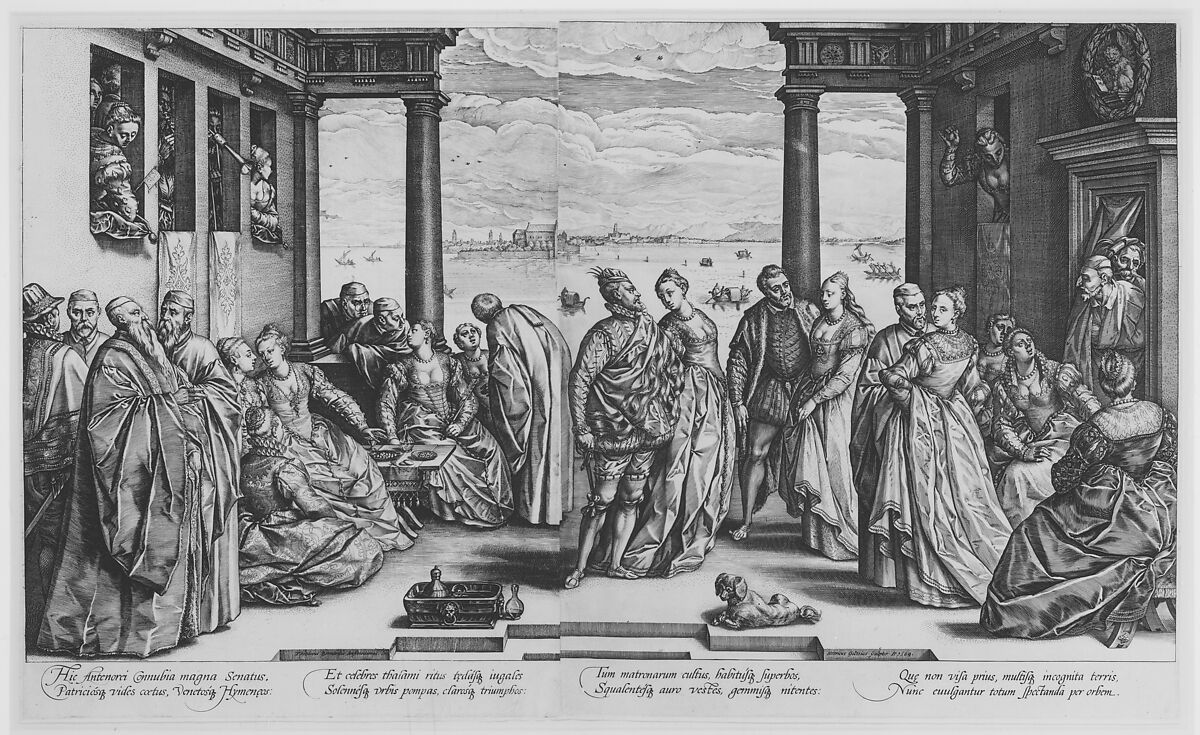 The Venetian Wedding, Hendrick Goltzius (Netherlandish, Mühlbracht 1558–1617 Haarlem), Engraving 