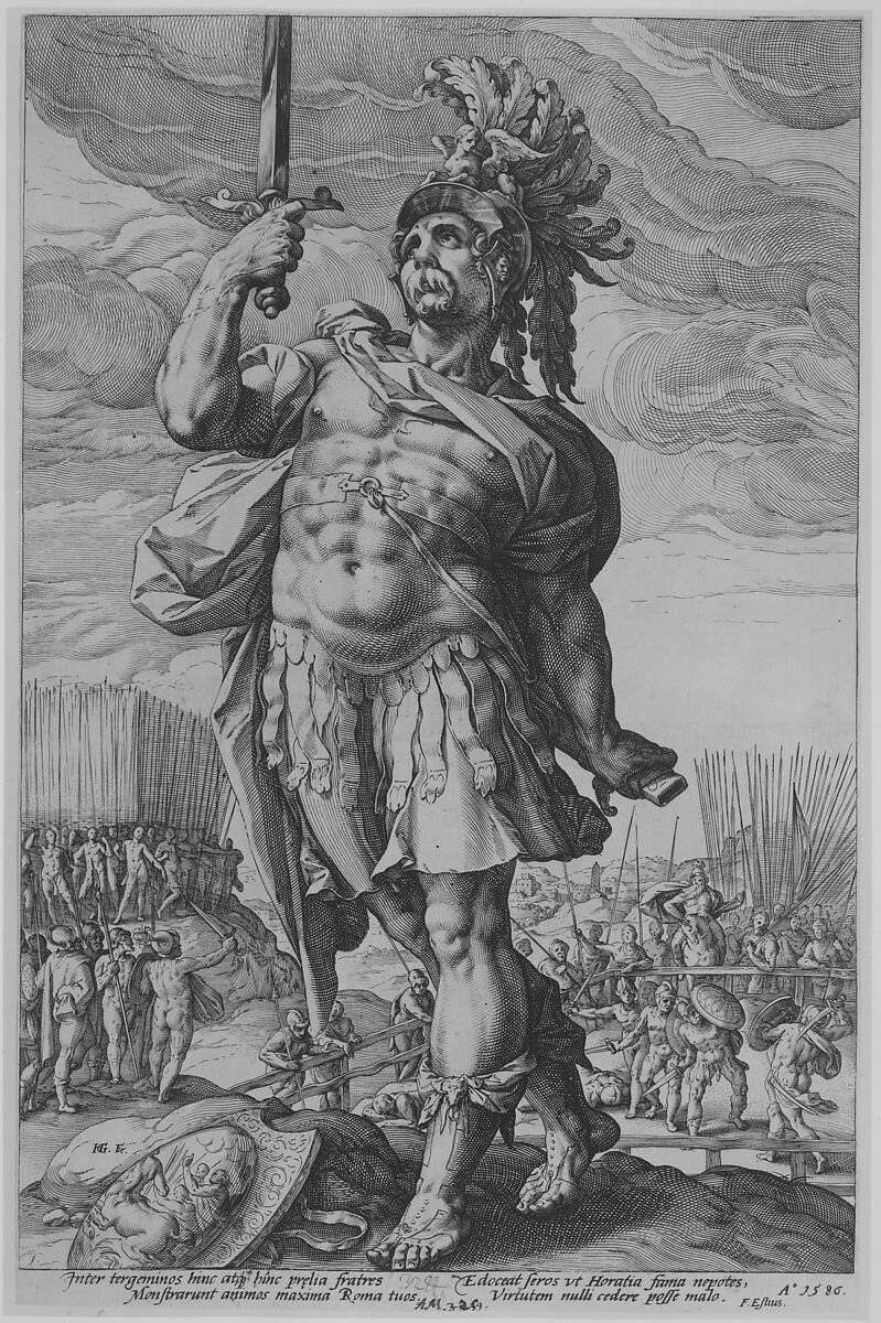Publius Horatius, Hendrick Goltzius (Netherlandish, Mühlbracht 1558–1617 Haarlem), Engraving