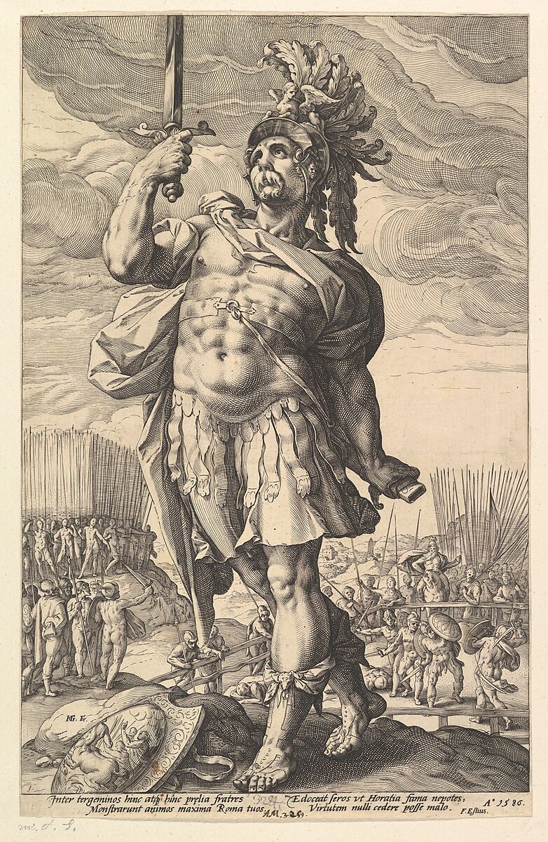 Publius Horatius, Hendrick Goltzius (Netherlandish, Mühlbracht 1558–1617 Haarlem), Engraving 