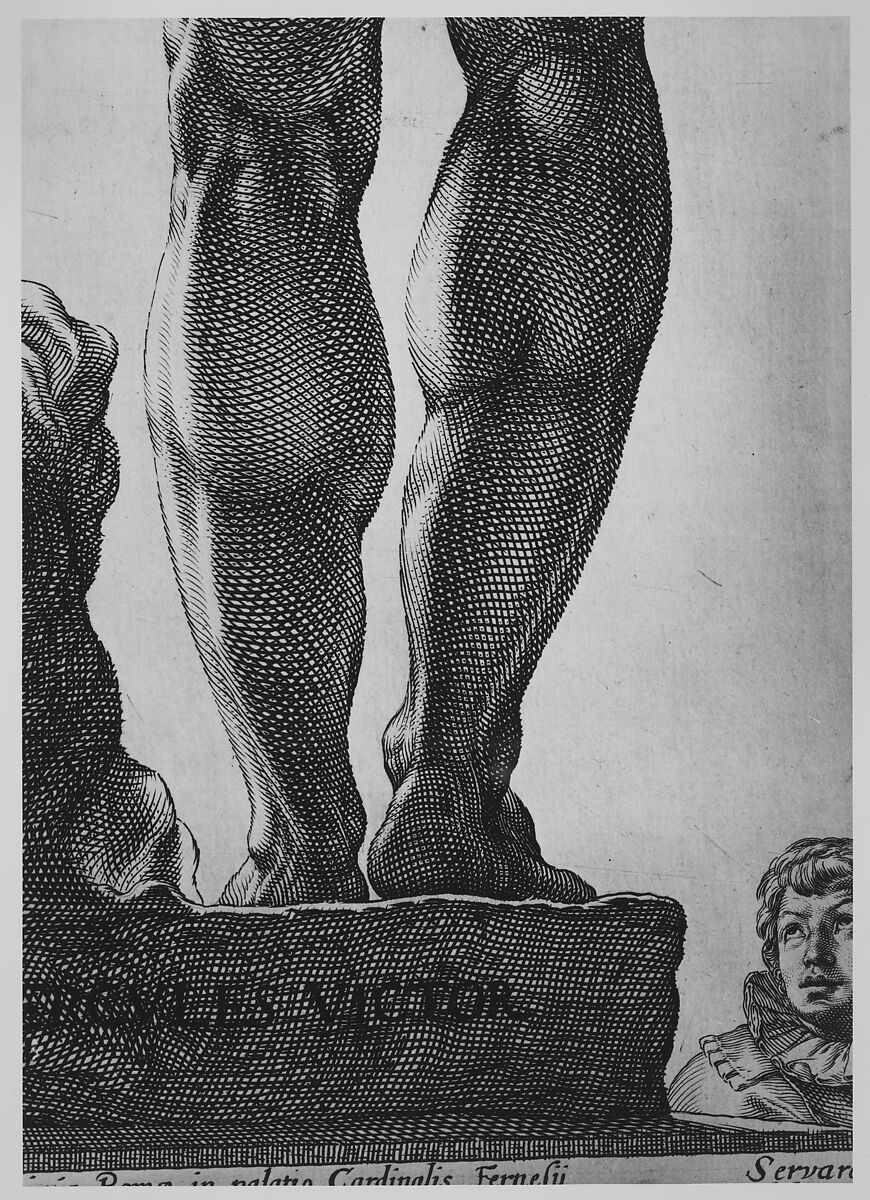 Farnese Hercules, Hendrick Goltzius (Netherlandish, Mühlbracht 1558–1617 Haarlem), Engraving